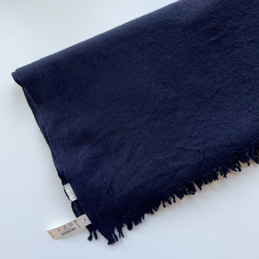 NEW Madewell 100% Wool Navy Blue Scarf
